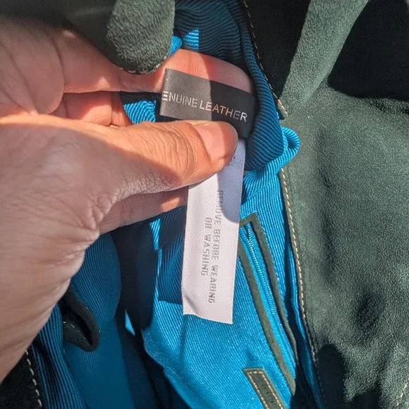 Ann Taylor vtg Y2k Hamilton soho green suede Large hobo bag - Picture 14 of 14